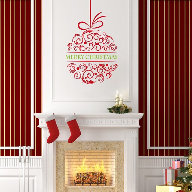  Wall Stickers Wall Decals Style Christmas Flower PVC Wall Stickers