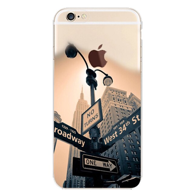  Case For Apple iPhone 6 Plus / iPhone 6 Back Cover City View Soft TPU for iPhone 6s Plus / iPhone 6s / iPhone 6 Plus