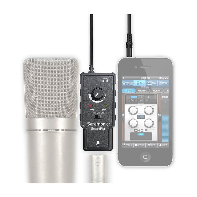  Smartrig amplificador de microfone / colocar apple iphone ipad telefone Android k cante-lo microfone profissional