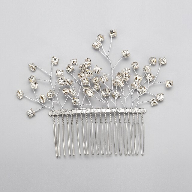  Rhinestone / Alloy Hair Combs with 1 Wedding / Special Occasion Headpiece