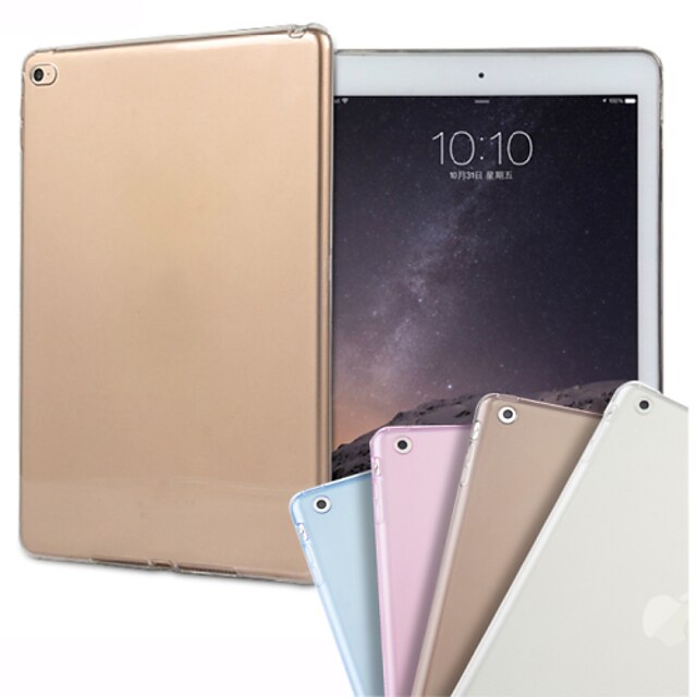 Case For Apple Transparent Back Cover Solid Colored TPU for iPad Air 2