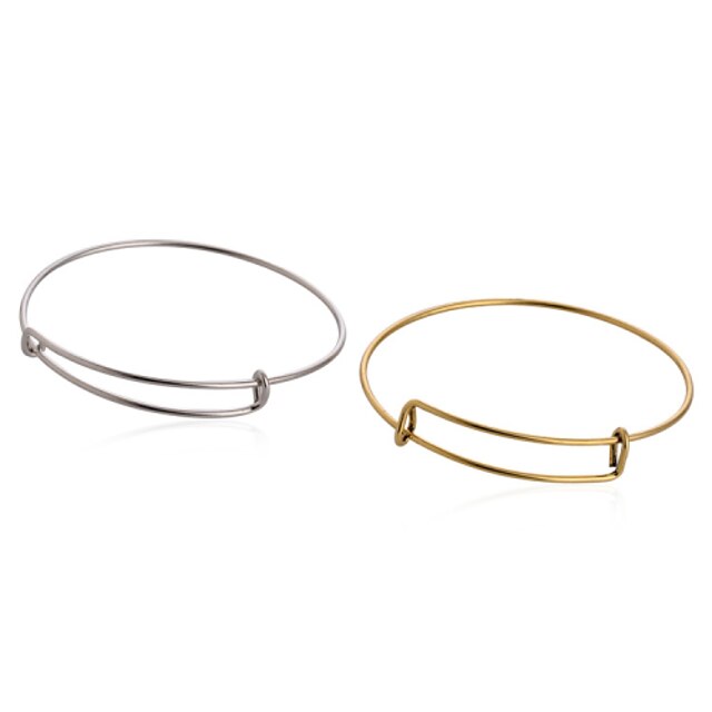  5pçs Bracelete senhoras Liga Pulseira de jóias Dourado / Prata Para Diário Casual