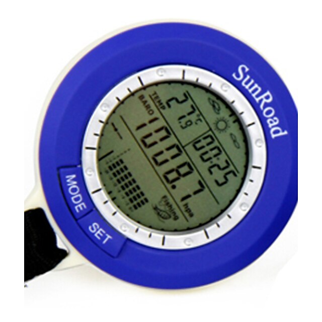  Masculino Relógio de Pulso Digital LCD / Altimetro / Termômetro / Calendário / Impermeável / Dois Fusos Horários Tecido Banda Preta marca-