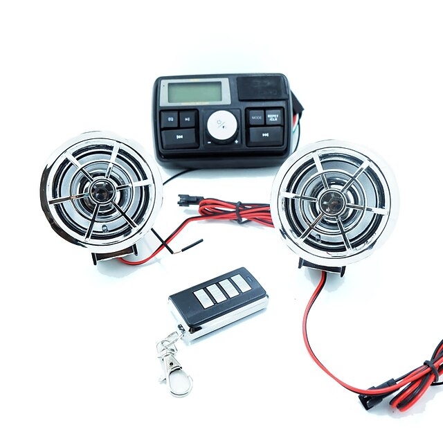  Motorcycle Theft MP3 Audio / With Remote Control Car Audio / Motorcycle Handlebar Stereo FM Audio 2 Speakers ATV