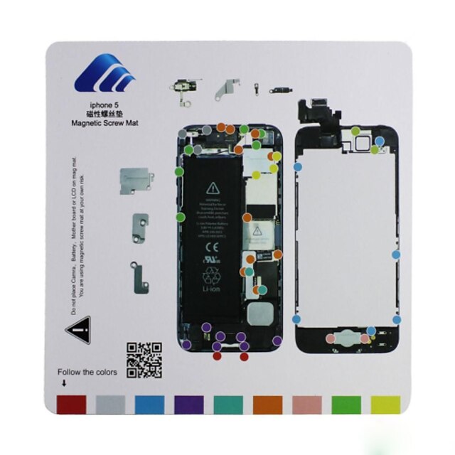  esteira parafuso de guia de reparação técnico almofada magnética para iphone 5