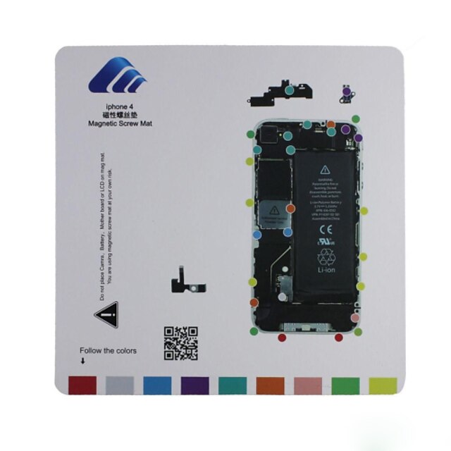  Magnetic Screw Mat Technician Repair Pad Guide for iPhone 4