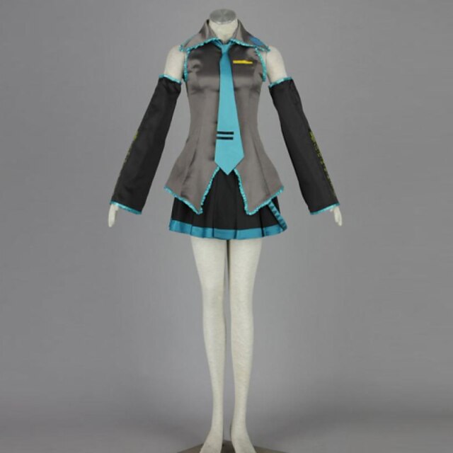  Inspired by Vocaloid Miku Anime Cosplay Costumes Japanese Cosplay Suits Patchwork Blouse Skirt Sleeves For Men's Women's / Waist Accessory / Stockings / Tie / Waist Accessory / Stockings