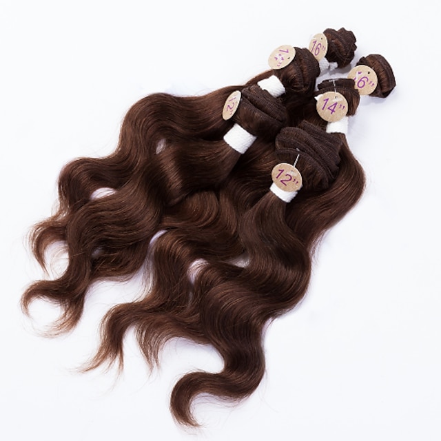  Brazilian Hair Body Wave Human Hair Natural Color Hair Weaves / Hair Bulk Human Hair Weaves Human Hair Extensions / 8A