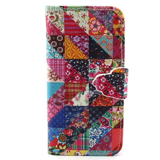  Custodia Per iPhone 6s Plus / iPhone 6 Plus / iPhone 6s iPhone 6 Plus / iPhone 6 A portafoglio / Porta-carte di credito / Con supporto Integrale Geometrica Resistente pelle sintetica per iPhone 6s