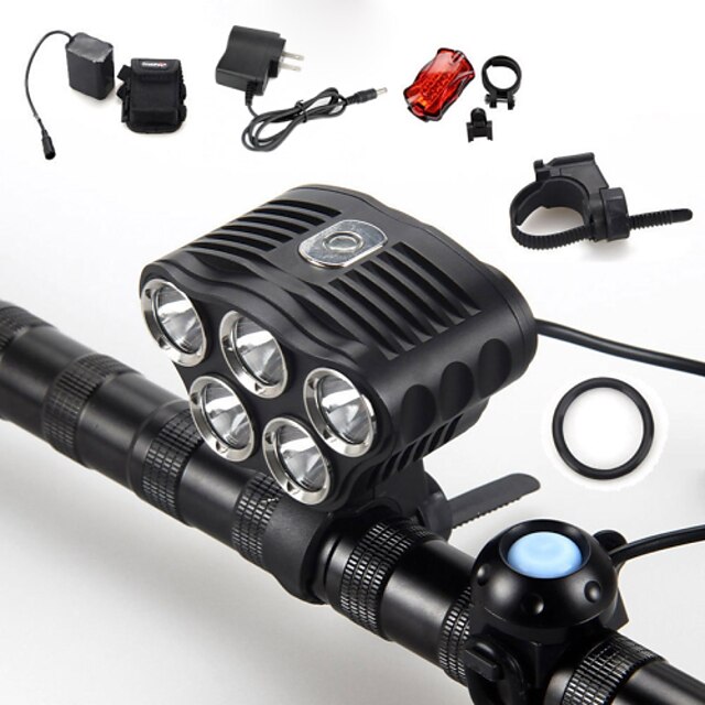  Iluminação Luzes de Bicicleta LED 6000 Lumens 5 Modo Cree XM-L T6 18650.0Prova-de-Água / Recarregável / Resistente ao Impacto / Bisel de