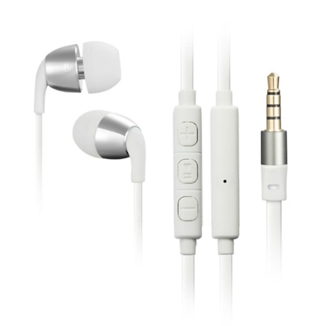  V uchu Kabel Sluchátka Dynamický Plastický Mobilní telefon Sluchátko s mikrofonem S ovládáním hlasitosti Sluchátka