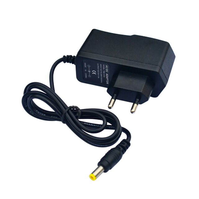  jiawen ac110 ~ 240v naar dc12v 1a adapter transformator stroomadapter - zwart (eu plug)