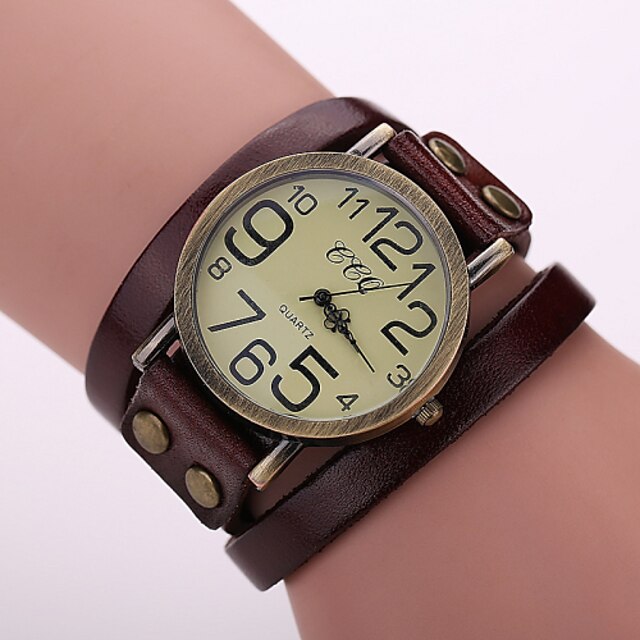  Dames Quartz horloges Minimalistisch Retro vintage Polshorloge Analoog WATERDICHT Lederen Band Horloge