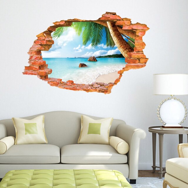  Decorative Wall Stickers - 3D Wall Stickers Landscape Living Room Bedroom Dining Room Study Room / Office
