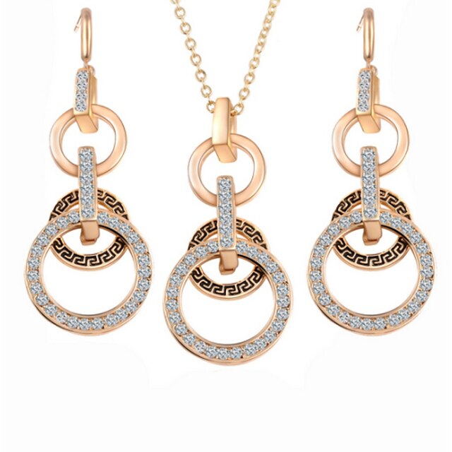  Women's Cubic Zirconia Jewelry Set Earrings / Necklace - Party / Work Screen Color For