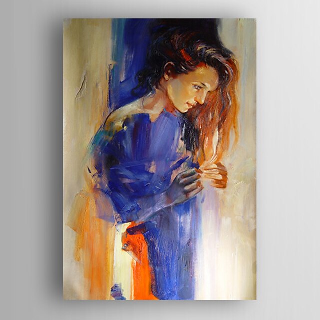  Kézzel festett Absztrakt portréModern Egy elem Vászon Hang festett olajfestmény For lakberendezési