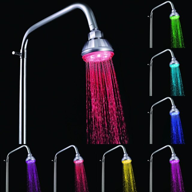  Moderne Douche pluie Chrome Fonctionnalité - LED, Pomme de douche