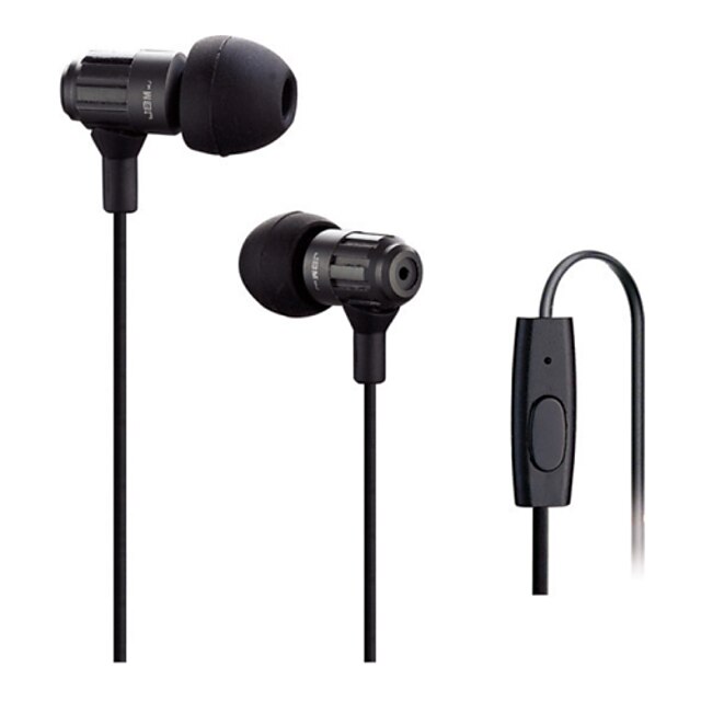  In Ear Wired Headphones Dynamic Plastic Mobile Phone Earphone with Microphone with Volume Control HIFI Headset