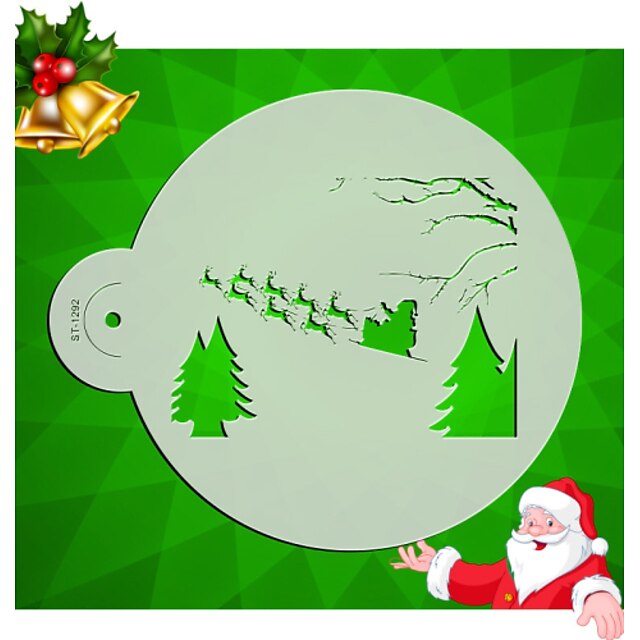  Christmas pattern Cake Top Stencil Cookie Stencil Template Wall Stencil Designs Stencil Tools for Fondant Mould ST-1292