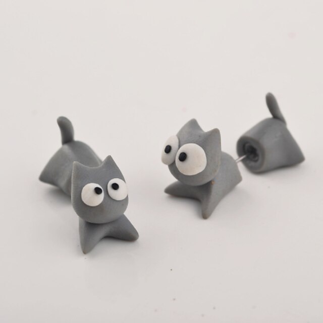  Women's Stud Earrings - Animal Ladies, Fashion Gray For Daily Casual / 2pcs