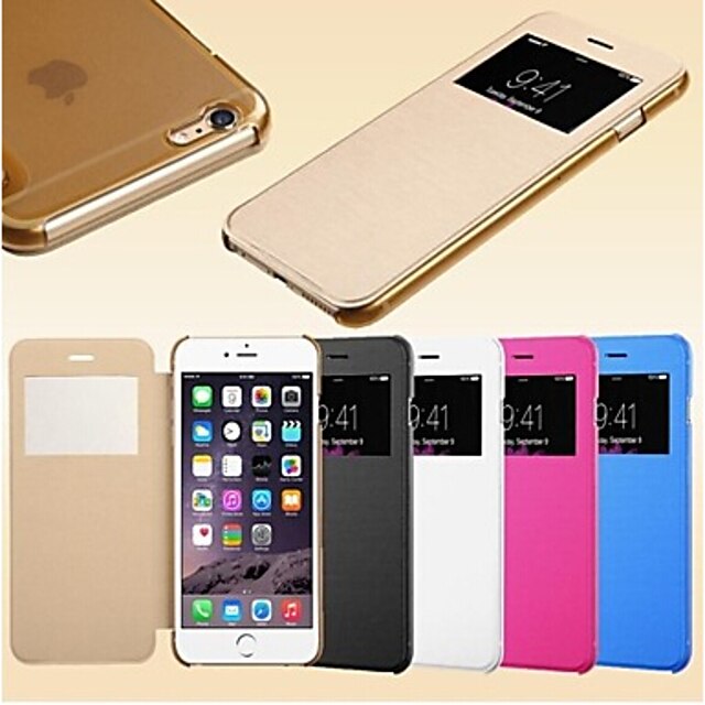  Smart View Screen Touch PU Leather Case for iPhone5/5S (Assorted Colors)