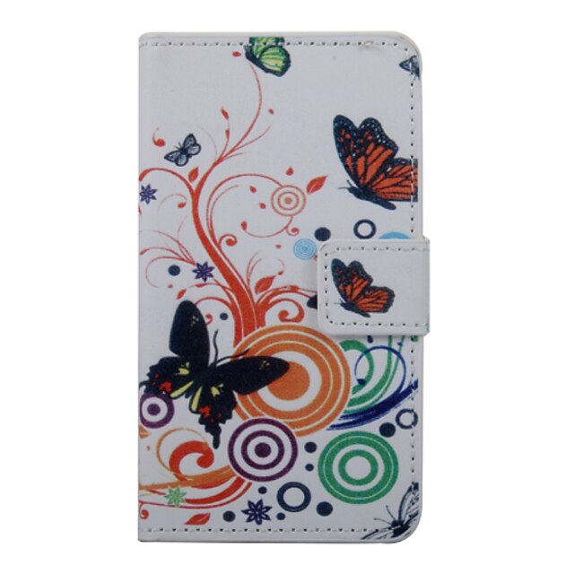 Case For Wiko Wiko Case Wallet / Card Holder / with Stand Full Body Cases Butterfly Hard PU Leather for
