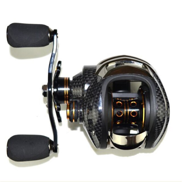  Fishing Reel Baitcasting Reel 6.3:1 Gear Ratio+14 Ball Bearings Left-handed Sea Fishing / Bait Casting / Ice Fishing - LB200-Left / Jigging Fishing / Freshwater Fishing / Carp Fishing / Bass Fishing