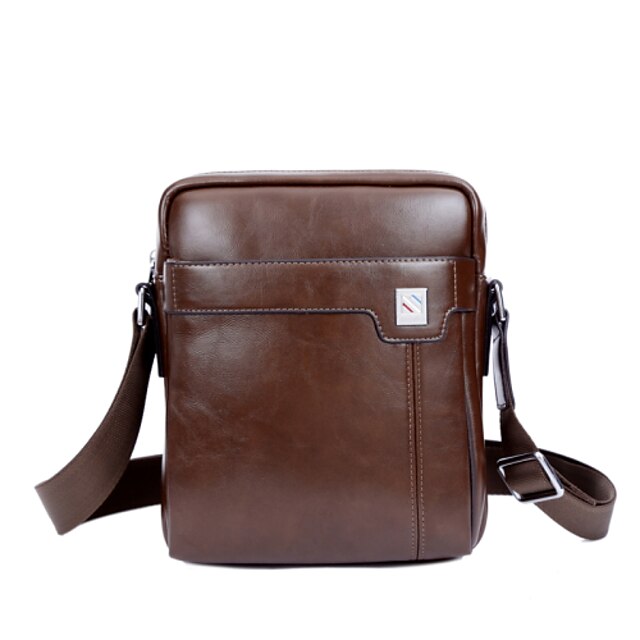  Men's Bags PU Shoulder Bag for Casual Formal Office & Career Outdoor All Seasons Brown