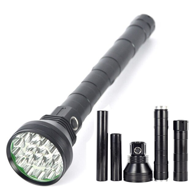  5 Lanternas LED LED 22000 lm 5 Modo Cree XM-L2 Resistente ao Impacto Recarregável Impermeável Bisel de Golpe Tático Emergência Campismo /