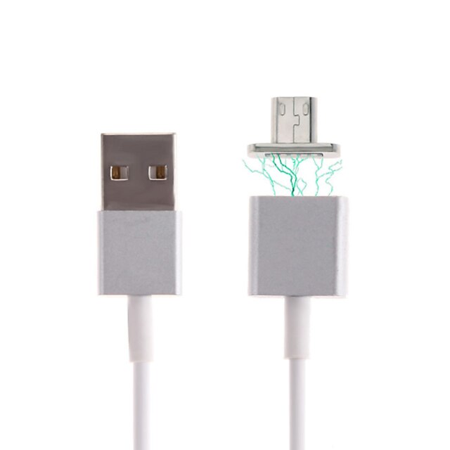  Micro USB 2.0 / USB 2.0 Cable 1m-1.99m / 3ft-6ft Magnetic PVC(PolyVinyl Chloride) / Metal USB Cable Adapter For Samsung / Huawei / LG