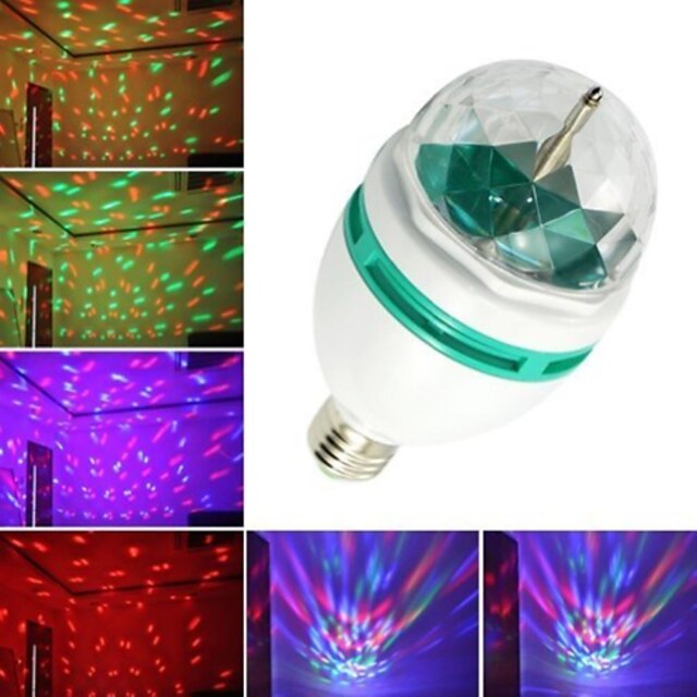  YouOKLight 3 W LED gömbbúrás izzók 240-280 lm E26 / E27 B 3 LED gyöngyök Nagyteljesítményű LED Dekoratív RGB 220-240 V 110-130 V / 1 db. / RoHs