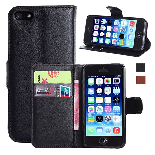  Case For Apple iPhone 7 Plus / iPhone 7 / iPhone 6s Plus Wallet / Card Holder / with Stand Full Body Cases Solid Colored Hard PU Leather