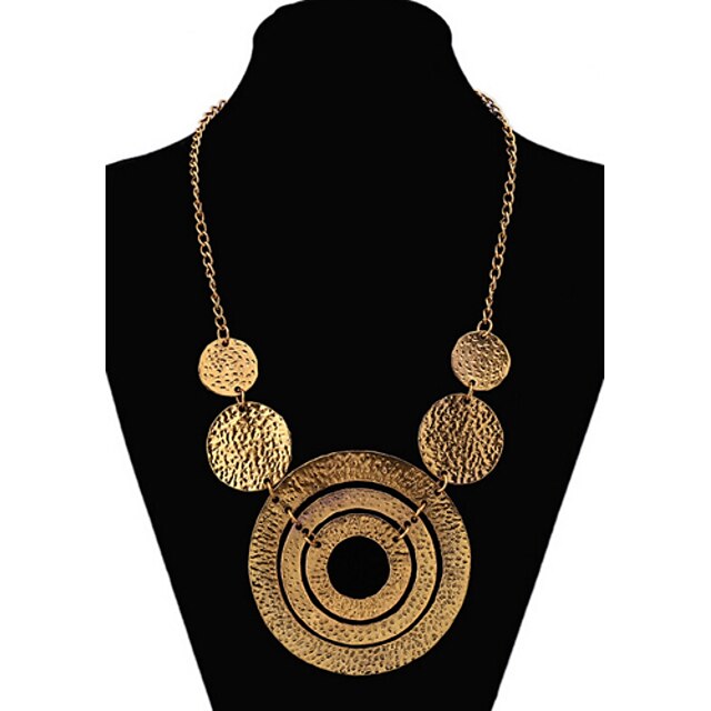  Statement Necklace Long Necklace For Women's Alloy Gold
