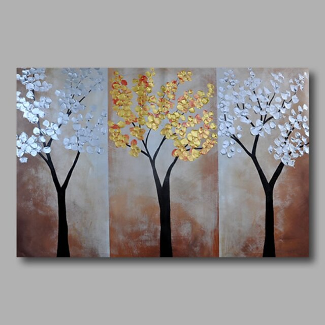 Hand-Painted Floral/Botanical Horizontal, Modern Canvas Oil Painting Home Decoration One Panel