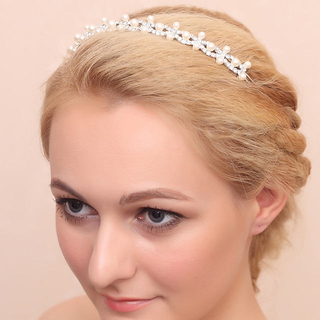  Imitation Pearl / Rhinestone / Alloy Headbands with 1 Wedding / Special Occasion Headpiece