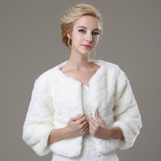 

Shrugs Faux Fur Wedding / Party Evening / Casual Fur Coats With