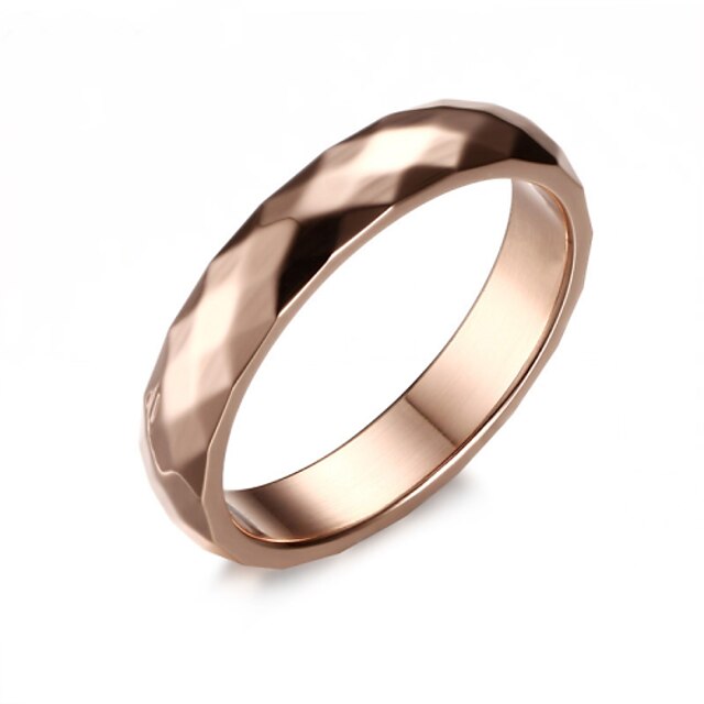  Men's Band Ring - Titanium Steel Ladies, Fashion 7 / 8 / 9 / 10 / 11 Golden For Wedding Party Daily