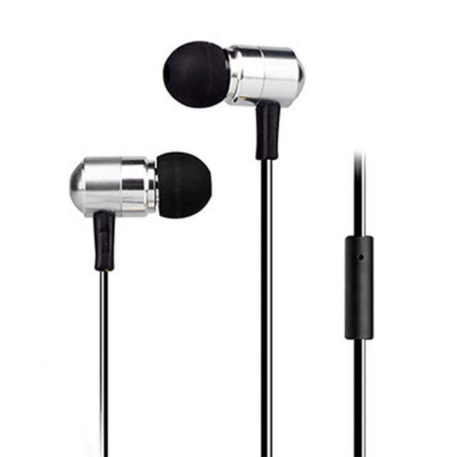  High Quality Stereo Headset In Ear Metal Earphone handsfree Headphones with Mic 3.5mm Earbuds for Player Samsung iphone