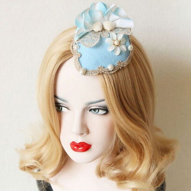  Имитация жемчужина кружева ткани сплав fascinators головной убор элегантный стиль