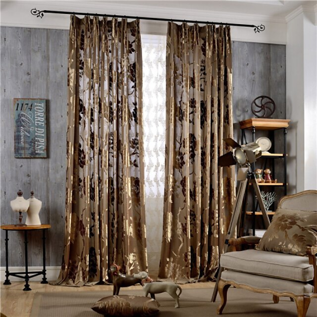  Curtains Drapes Bedroom Polyester Jacquard