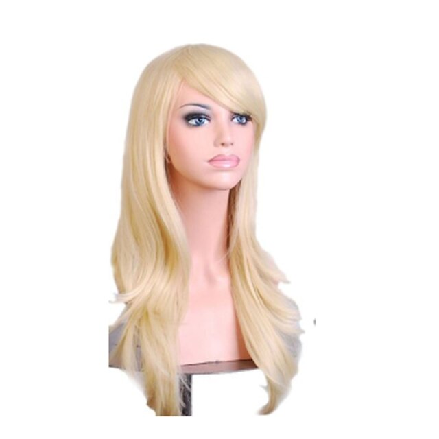  Synthetic Wig Curly Style With Bangs Capless Wig Synthetic Hair Women's Wig