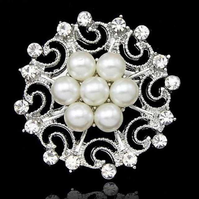  Women's Brooches Snowflake Fashion Resin Rhinestone Brooch Jewelry For Party Special Occasion Birthday Gift Daily