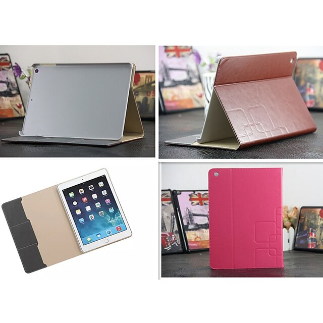  luxus rács bőrtok kártya pénztárca állni okosborító védő könyvet esetekben iPad levegő / ipad5 (vegyes színes)