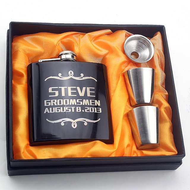  Personalized Stainless Steel Barware & Flasks / Hip Flasks Bride / Groom / Bridesmaid Wedding / Congratulations