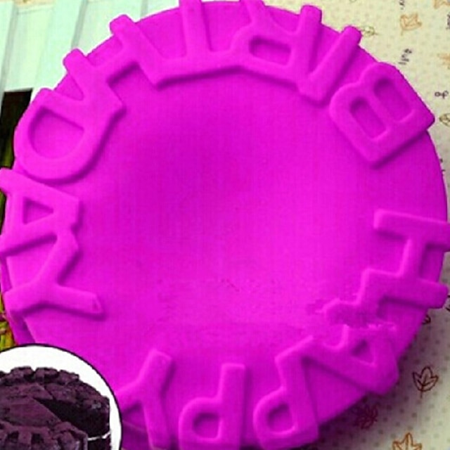  DIY Silicone Happy Birthday  Cake Mold Chocolate Mold   Random Color