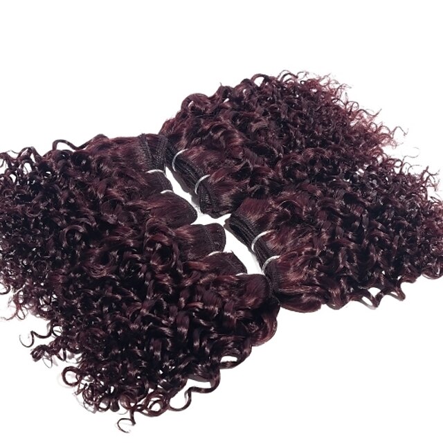  4 πακέτα Βραζιλιάνικη Afro Kinky Curly Αγνή Τρίχα Υφάνσεις ανθρώπινα μαλλιών 8 inch Υφάνσεις ανθρώπινα μαλλιών Επεκτάσεις ανθρώπινα μαλλιών
