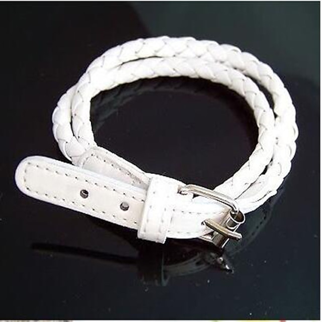 Wikkelarmbanden Lederen armbanden Leder Dames Armbanden Sieraden Wit / Zwart / Bruin Voor Dagelijks Causaal