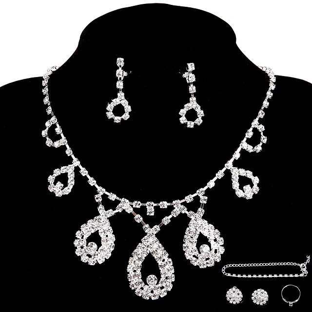  Women's Clear Jewelry Set Earrings Jewelry For Wedding Party Special Occasion Anniversary Birthday Gift / Engagement