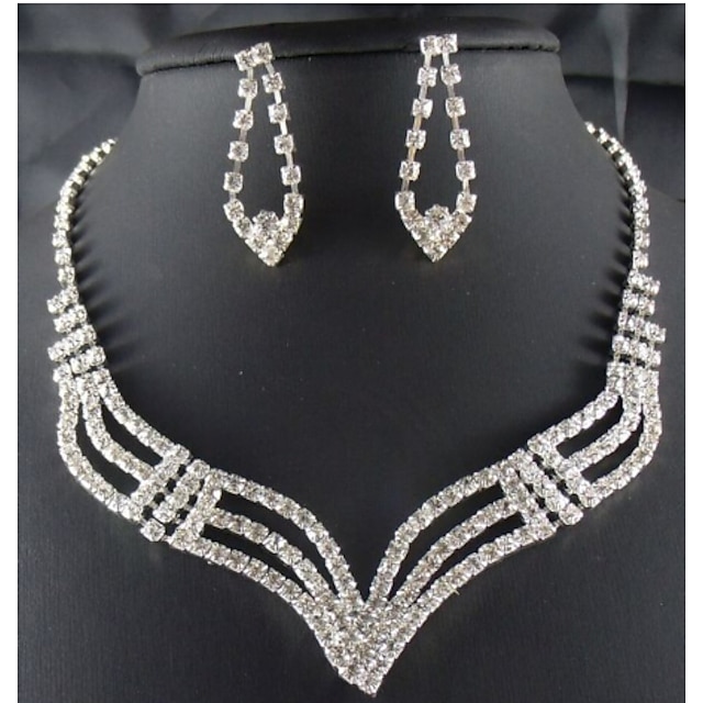  Rich Long Women's All Matching Luxury Silver Plated Necklace & Earrings Jewelry Sets