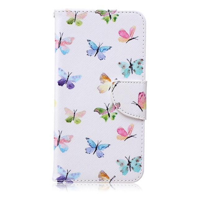  For Samsung Galaxy Note Wallet / Card Holder / with Stand / Flip Case Full Body Case Butterfly PU Leather Samsung Note 5 / Note 4 / Note 3